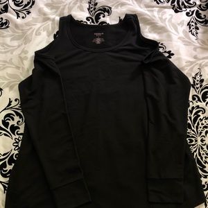 Torrid Active Black cold shoulder top size 2